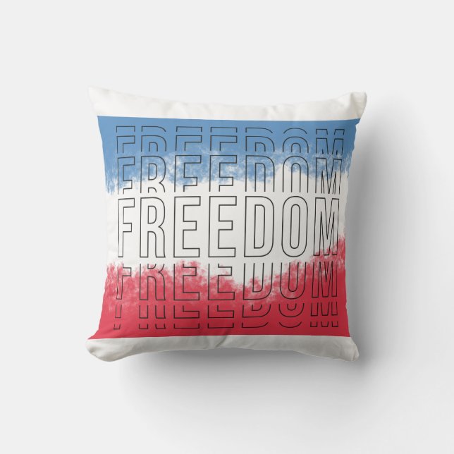 Cojín Decorativo Camiseta de la libertad (Anverso)