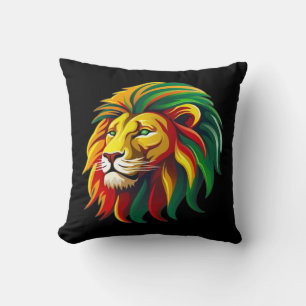 Cojín Decorativo Camiseta de León de Reggae