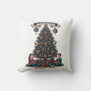 Cojín Decorativo Camiseta de los Doce Días de Navidad, Árbol de Reg
