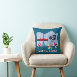 Cojín Decorativo Camiseta de Mercado de Navidad