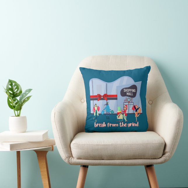 Cojín Decorativo Camiseta de Mercado de Navidad (Silla)