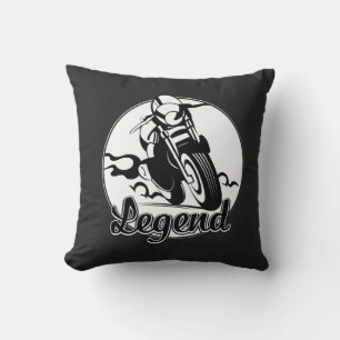 Cojín Decorativo Camiseta de motocicleta Legend