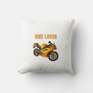 Cojín Decorativo Camiseta de Motocicleta para Amante de Bicicletas