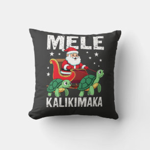 Cojín Decorativo Camiseta de Navidad Mele Kalikimaka Trineo de Sant