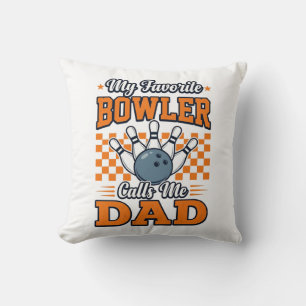 Cojín Decorativo Camiseta de Papá de Bolos Mi Bolichista Favorito M