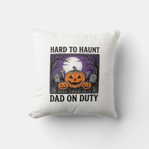 Cojín Decorativo Camiseta de Papá de Halloween Difícil de Asustar D