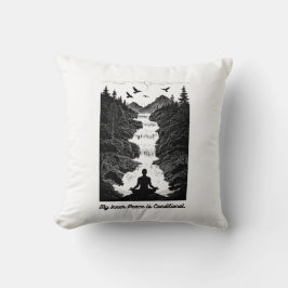 Cojín Decorativo Camiseta de Paz Interior Condicional | Zen Minimal
