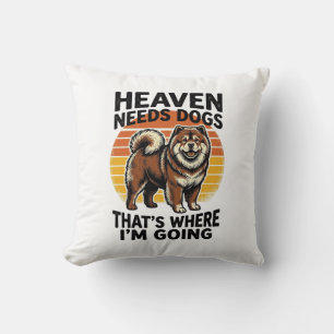 Cojín Decorativo Camiseta de perro Chow Chow Heaven Tributo Grabado