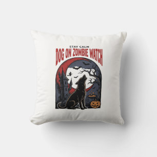 Cojín Decorativo Camiseta de perro de Halloween Diseño de patrulla