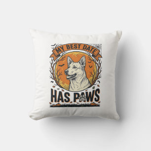 Cojín Decorativo Camiseta de perro de Halloween para padres orgullo