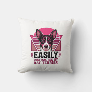 Cojín Decorativo Camiseta de perro Terrier Rat Vintage Fácilmente D