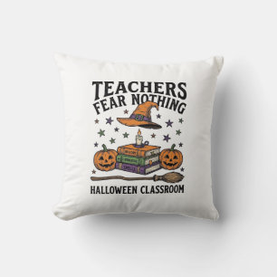 Cojín Decorativo Camiseta De Profesor De Halloween Con Libros De Br