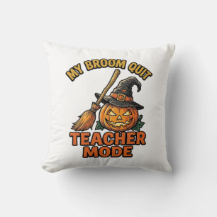 Cojín Decorativo Camiseta de profesor de Halloween divertida diseño