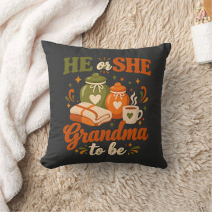 Cojín Decorativo Camiseta de Revelación de Género Abuela a Ser Él o
