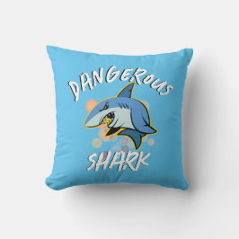 Cojín Decorativo Camiseta de tiburón peligroso