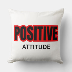 Cojín Decorativo Camiseta de tipografía motivacional de actitud pos