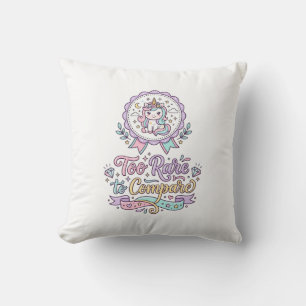 Cojín Decorativo Camiseta De Unicornio Demasiado Raro Para Comparar