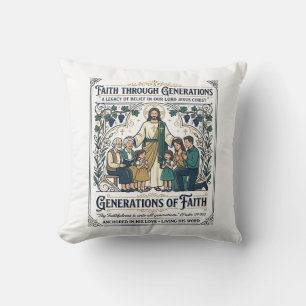 Cojín Decorativo Camiseta del Árbol Genealógico de Jesús Diseño Bas