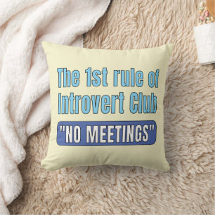 Cojín Decorativo Camiseta del Club de Introvertidos