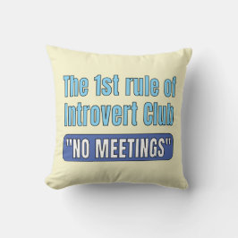 Cojín Decorativo Camiseta del Club de Introvertidos