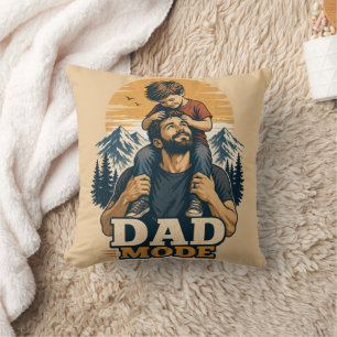 Cojín Decorativo Camiseta del Día del Padre Modo Papá