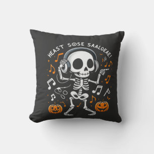 Cojín Decorativo Camiseta del Fiesta musical de Halloween con esque