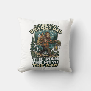 Cojín Decorativo Camiseta Día del Padre Bigfoot Papá Fuerte Silenci