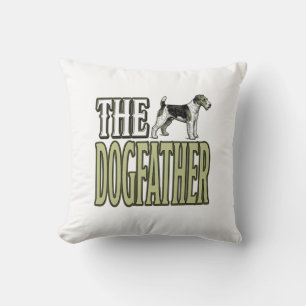 Cojín Decorativo Camiseta Diseño Grabado Vintage Terrier Padre Perr