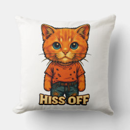 Cojín Decorativo Camiseta divertida con cita de gato genial