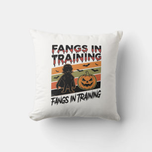Cojín Decorativo Camiseta Divertida de Halloween de Vampiro con Col
