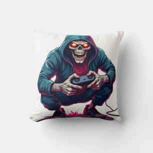 Cojín Decorativo Camiseta divertida de Halloween para jugadores de