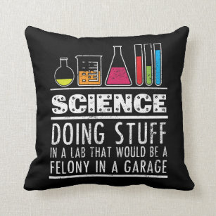 Cojín Decorativo Camiseta divertida de la química de la ciencia