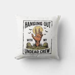 Cojín Decorativo Camiseta Divertida de Zombie para Fans de Terror V