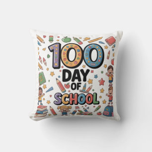 Cojín Decorativo Camiseta divertida del 100.º día de escuela Niño