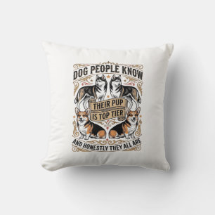 Cojín Decorativo Camiseta divertida para amantes de perros con deba