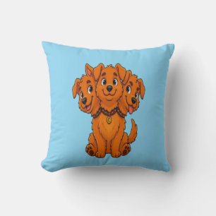 Cojín Decorativo Camiseta divertida para niños con perro de dibujos