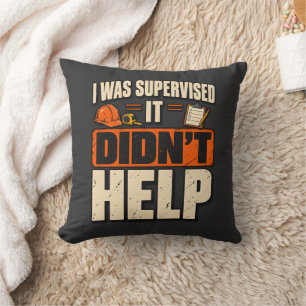 Cojín Decorativo Camiseta divertida para supervisor de construcción