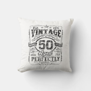 Cojín Decorativo Camiseta edición limitada Vintage 1976 50 años de
