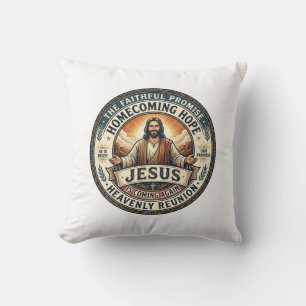 Cojín Decorativo Camiseta Esposa Militar de Jesús Esperando Esposa 