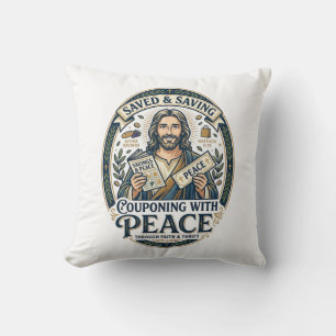 Cojín Decorativo Camiseta Frugal de Cupón de Jesús Diseño Basado en