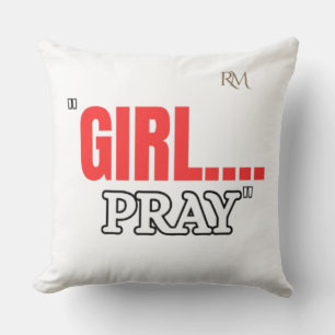 Cojín Decorativo Camiseta Girl Pray   Camiseta Cristiana Basada en 