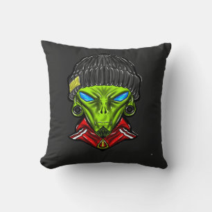 Cojín Decorativo Camiseta Gráfica de Alien Urbano