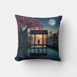 Cojín Decorativo Camiseta gráfica de bosque nocturno místico