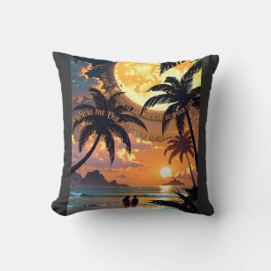 Cojín Decorativo Camiseta gráfica de mujer ADOM Premium Tropical Su