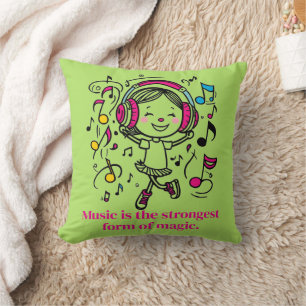 Cojín Decorativo Camiseta Gráfica Divertida de Música