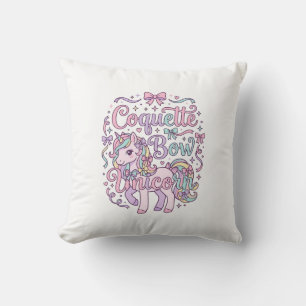 Cojín Decorativo Camiseta gráfica pastel linda de unicornio Coquett