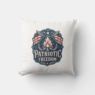 Cojín Decorativo Camiseta gráfica vectorial noche de hoguera patrió