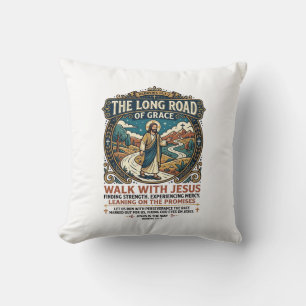 Cojín Decorativo Camiseta Jesus Trucker Long Haul Inspiradora Hecha