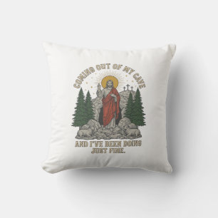 Cojín Decorativo Camiseta Lírica Resurrección Salir de Mi Cueva Des