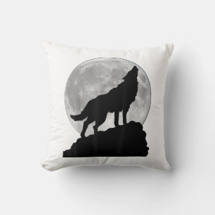 Cojín Decorativo Camiseta Lobo en luz de luna - Fresco perro comple